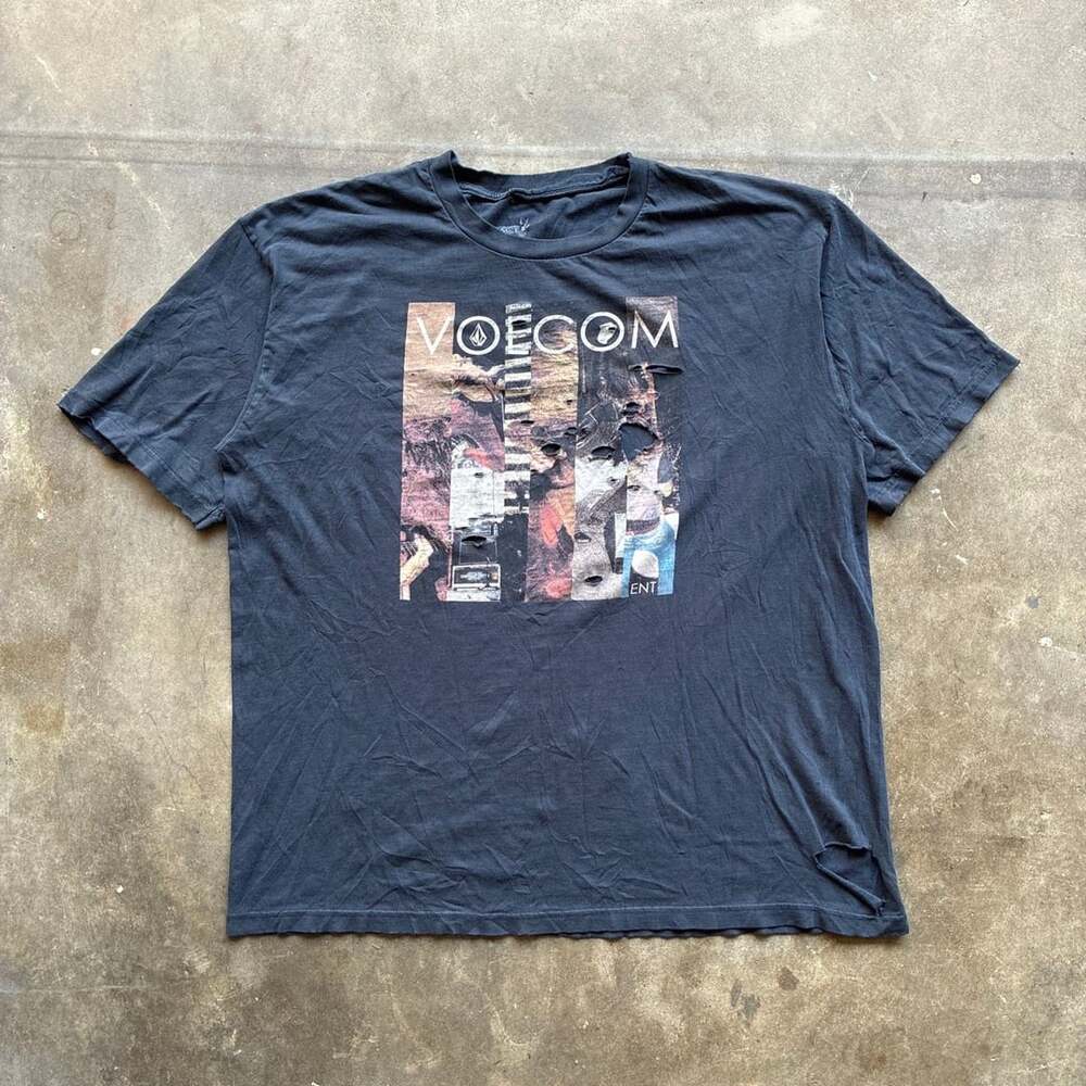 Volcom Y2K Featured Artist T-Shirt Size L Black Graphic Tee